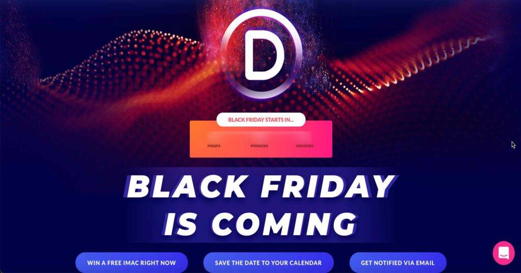 Elegant Themes Black Friday sale screenshot